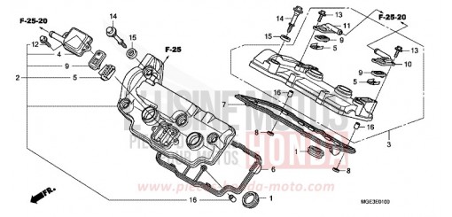 COUVERCLE DE CULASSE VFR1200FD de 2013